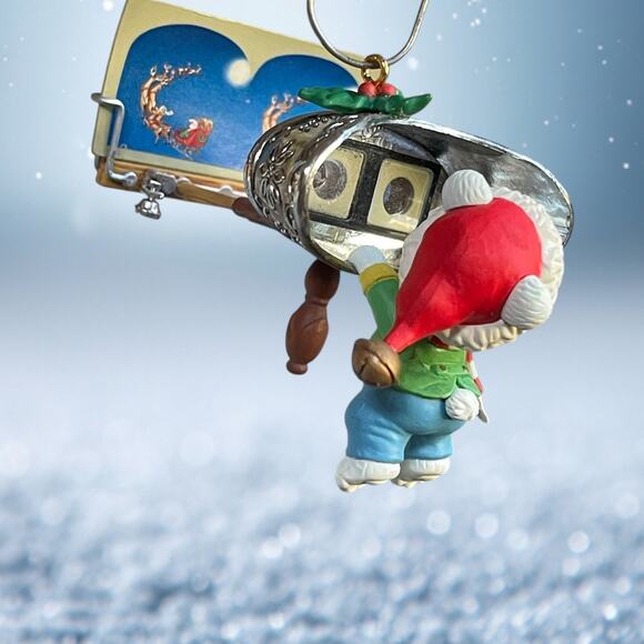 Vtg. 1993 Enesco "Seeing is Believing" Bear with View Toy Christmas Ornament - Picture 6 of 12